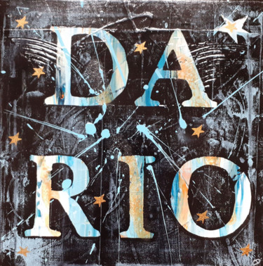 Pintura intitulada "Naissance de Dario" por Christophe Dybal, Obras de arte originais, Acrílico