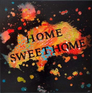 Peinture intitulée "Home Sweet Home" par Christophe Dybal, Œuvre d'art originale, Acrylique