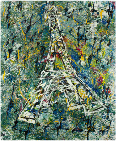 Painting titled "Paris swing" by Christophe Gandolphe, Original Artwork, Acrylic Mounted on Wood Stretcher frame