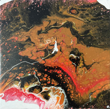 Peinture intitulée "Lava" par Christophe Gandolphe, Œuvre d'art originale, Acrylique Monté sur Châssis en bois