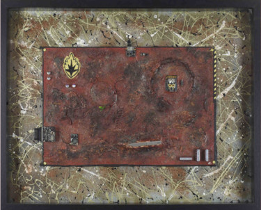 Dark Slides - Groot Collages intitulée "Dark Slides - Groot" par Christophe Gandolphe, Œuvre d'art originale, Collages Monté sur Panneau de bois