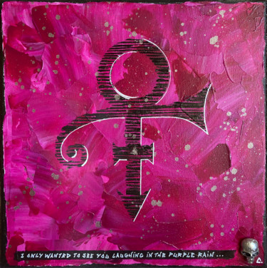 Картина под названием "Love Symbol (Prince)" - Christophe Gandolphe, Подлинное произведение искусства, Акрил