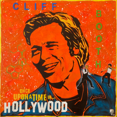 Brad Pitt (Cliff Booth) Painting titled "Brad Pitt (Cliff Bo…" by Christophe Gandolphe, Original Art, Acrylic