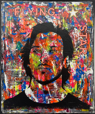 Malerei mit dem Titel "Flying Star (Gaspar…" von Christophe Gandolphe, Original-Kunstwerk, Acryl
