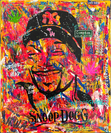 Painting titled "Snoop Dogg" by Christophe Gandolphe, Original Artwork, Acrylic