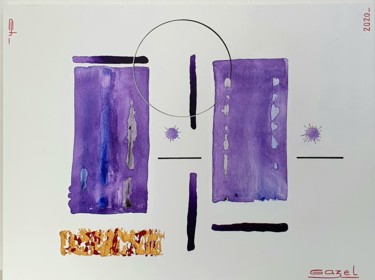 Schilderij getiteld "Mauve ascension" door Christophe Gazel, Origineel Kunstwerk, Acryl