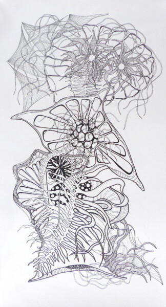Drawing titled "Die Hexe" by Christophe Gueraut, Original Artwork, Marker