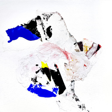 La main tendue N°2 Peinture intitulée "La main tendue N°2" par Christophe Houllier, Œuvre d'art originale, Collages Monté sur Panneau de bois