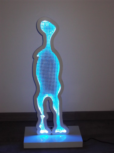 Sculpture titled "Etre lumineux" by Ker, Original Artwork, Plastic