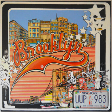 Malerei mit dem Titel "Brooklyn" von Christophe Leroy, Original-Kunstwerk, Acryl