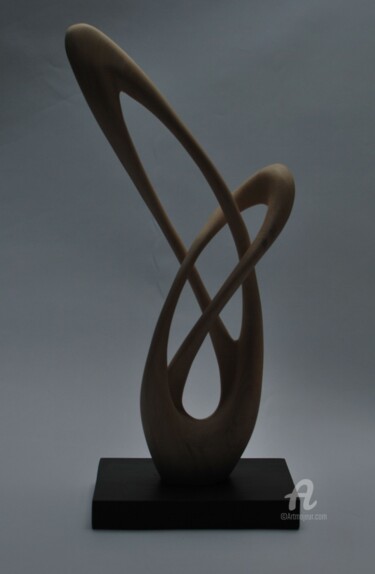 Sculpture intitulée "Entrechats" par Christophe Lm, Œuvre d'art originale, Bois