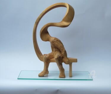 Escultura intitulada "la Formule" por Christophe Lm, Obras de arte originais, Madeira