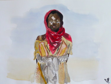 Peinture intitulée "Fille du désert" par Christophe Rinaldi, Œuvre d'art originale