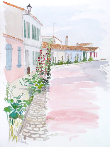 Painting titled "rue d'Aix" by Christophe Rinaldi, Original Artwork
