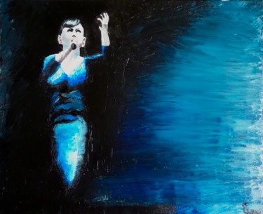 Pittura intitolato "La cantante" da Christophe Rinaldi, Opera d'arte originale, Acrilico