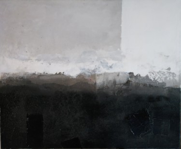 Peinture intitulée "Terre carré noir. 6…" par Christophe Rivière, Œuvre d'art originale, Huile