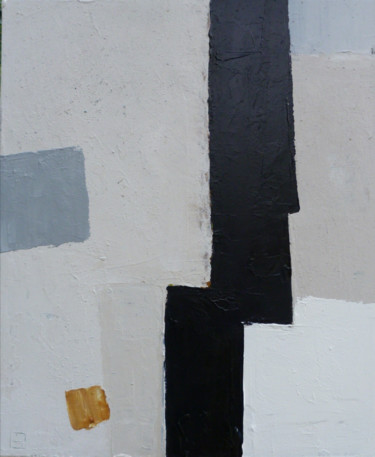 Malerei mit dem Titel "Docks. 50 x 61 cm" von Christophe Rivière, Original-Kunstwerk, Acryl