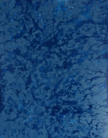 绘画 标题为“Aqua II. 80 x 100 cm” 由Christophe Rivière, 原创艺术品, 油 安装在木板上