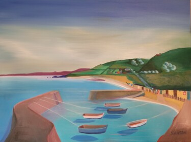 Peinture intitulée "Port Racine" par Christophe Sanson, Œuvre d'art originale, Huile