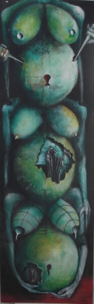 Dessin intitulée "les trois graces" par Christophe Schaefer, Œuvre d'art originale, Acrylique