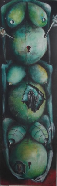 Zeichnungen mit dem Titel "les trois graces" von Christophe Schaefer, Original-Kunstwerk, Acryl