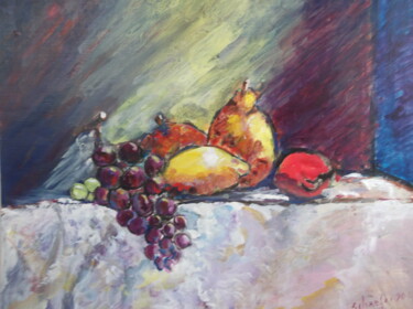 Peinture intitulée "composition de frui…" par Christophe Schaefer, Œuvre d'art originale, Acrylique