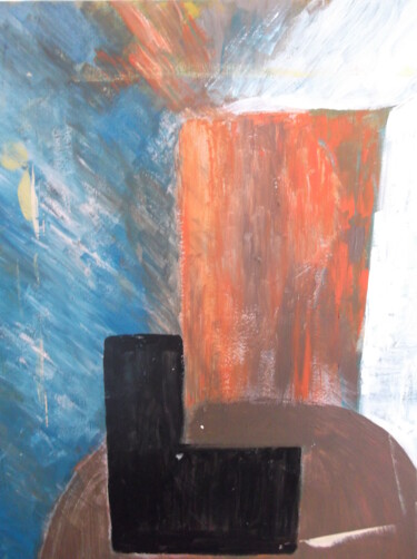 Malerei mit dem Titel "la chaise" von Christophe Schaefer, Original-Kunstwerk, Acryl