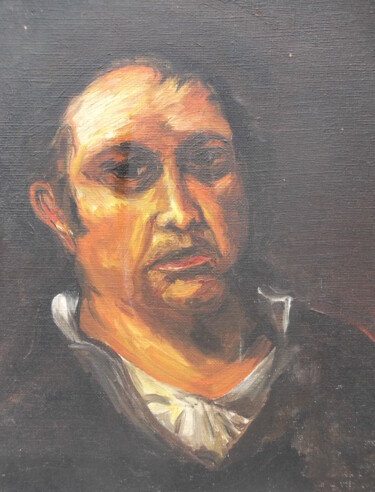 Pittura intitolato "portrait du peintre…" da Christophe Schaefer, Opera d'arte originale, Acrilico