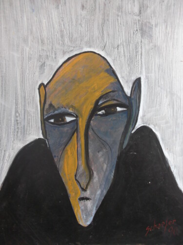 Malerei mit dem Titel "le croque mort" von Christophe Schaefer, Original-Kunstwerk, Acryl