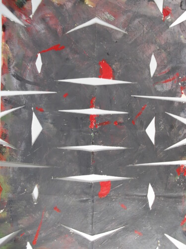 Schilderij getiteld "scarification" door Christophe Schaefer, Origineel Kunstwerk, Acryl