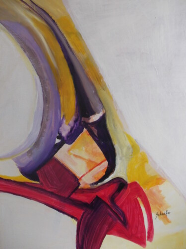 Malerei mit dem Titel "crane d'aigle" von Christophe Schaefer, Original-Kunstwerk, Acryl