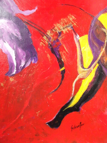 Painting titled "tango" by Christophe Schaefer, Original Artwork, Acrylic