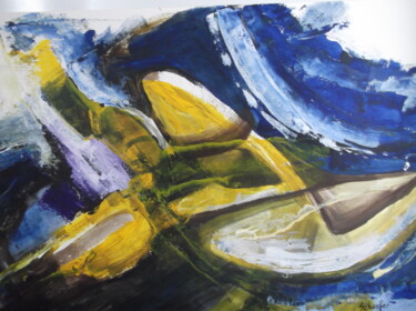 Peinture intitulée "voiliers en mer déc…" par Christophe Schaefer, Œuvre d'art originale, Acrylique