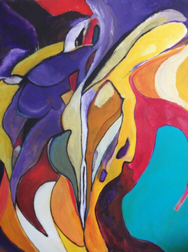 Malerei mit dem Titel "colors 2" von Christophe Schaefer, Original-Kunstwerk, Acryl
