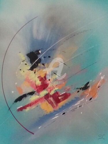 Painting titled "infini .." by Christophe Sertillanges, Original Artwork, Acrylic