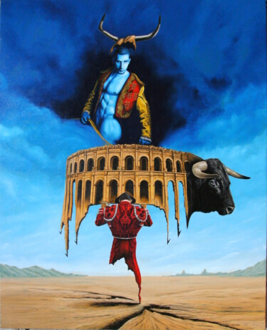 Peinture intitulée "Arena le songe du m…" par Christophe Sivet, Œuvre d'art originale, Huile