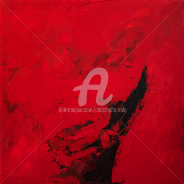 Peinture intitulée "Recherches - Rouge…" par Christophe Sola, Œuvre d'art originale, Huile