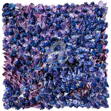 Pintura intitulada "Arc-en-ciel Violet…" por Christophe Sola, Obras de arte originais, Óleo Montado em Armação em madeira