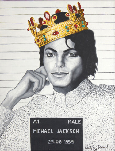 "Michael Jackson, so…" başlıklı Tablo Christophe Stephan Durand tarafından, Orijinal sanat, Petrol Ahşap Sedye çerçevesi üze…