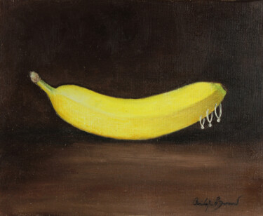 Painting titled "banane" by Christophe Stephan Durand, Original Artwork, Oil