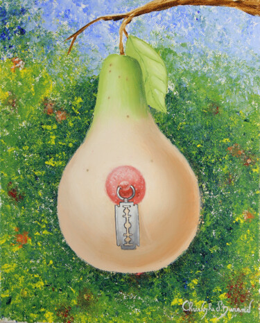 Pintura titulada "La poire d'éve" por Christophe Stephan Durand, Obra de arte original, Oleo Montado en Bastidor de camilla…