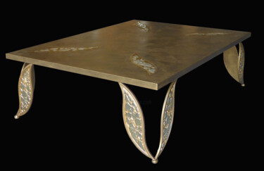 Diseño titulada "table basse Anna" por Christophe Talec, Obra de arte original, Mueble