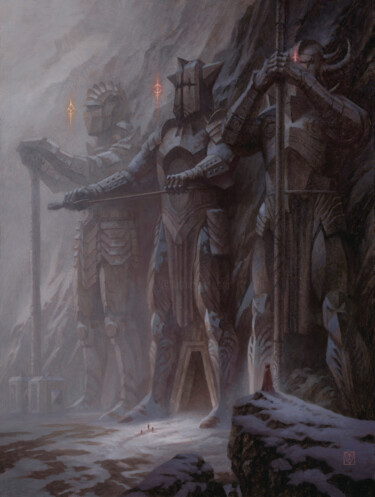 Painting titled "The Spell Of The Un…" by Christophe Vacher, Original Artwork, Oil