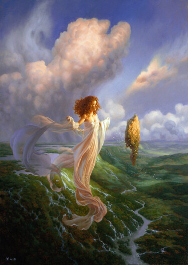 Painting titled "Mistress of the Win…" by Christophe Vacher, Original Artwork, Other