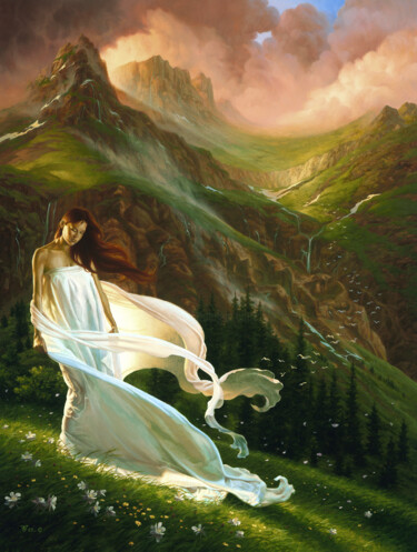 Painting titled "Spring" by Christophe Vacher, Original Artwork
