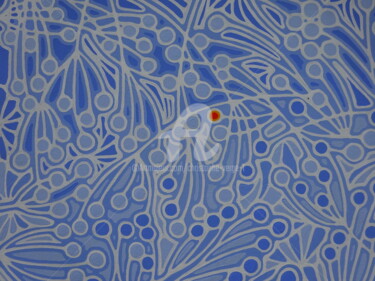 Peinture intitulée "Teinté d'azur et d'…" par Christophe Vergé, Œuvre d'art originale, Acrylique
