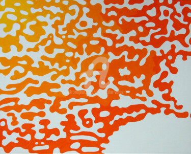 Peinture intitulée "Magma 1" par Christophe Vergé, Œuvre d'art originale, Acrylique Monté sur Châssis en bois