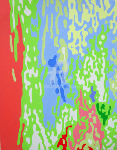 Peinture intitulée "Lichens" par Christophe Vergé, Œuvre d'art originale, Acrylique Monté sur Châssis en bois