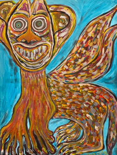 Painting titled "Chimère" by Christophe Verger-Lecocq, Original Artwork, Acrylic