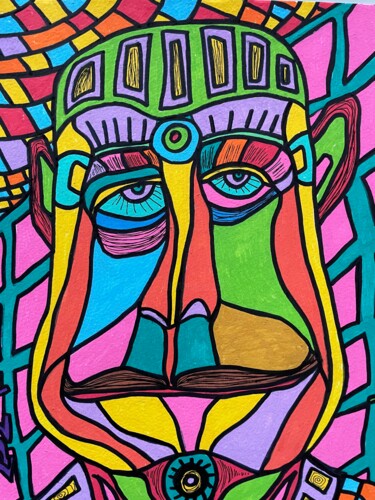 Drawing titled "Incongruous self-po…" by Christophe Verger-Lecocq, Original Artwork, Marker